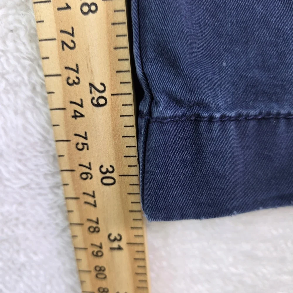 Tommy Hilfiger Tailored Fit Chino Pants Mens 34/32 Navy Blue Cotton Twill 3036